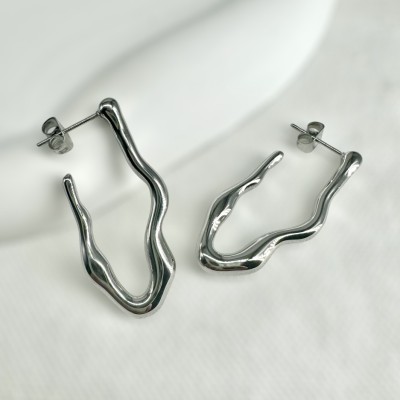 Pendientes Ondas Silver