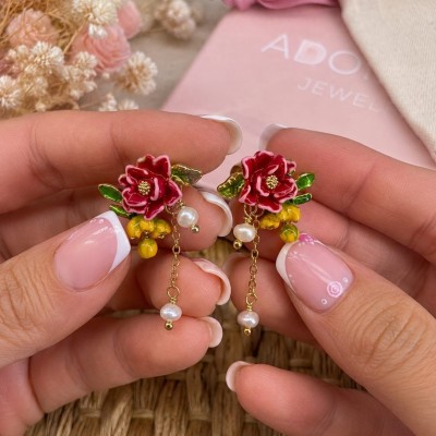 Pendientes Rosa Silvestre