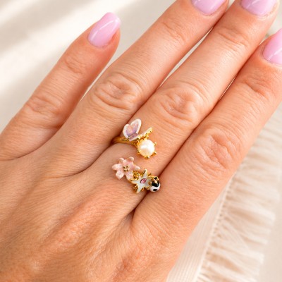 Anillo Mariposa y Flor