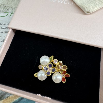 Anillo Flores y Perlas