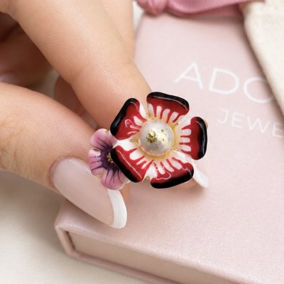 Anillo Flor Anemona