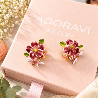 Pendientes Petalos de Vino