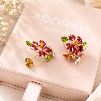 Pendientes Petalos de Vino