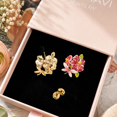 Pendientes Petalos de Vino