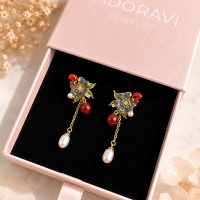 Pendientes Flor de Ebano