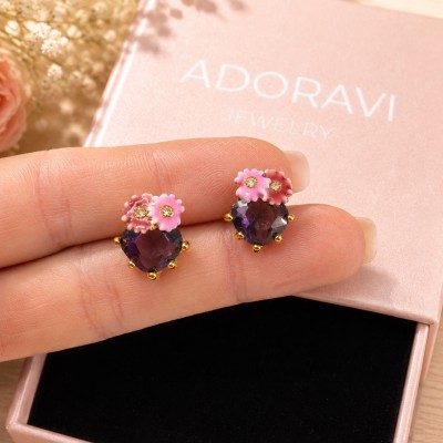 Pendientes Flor de Amatista