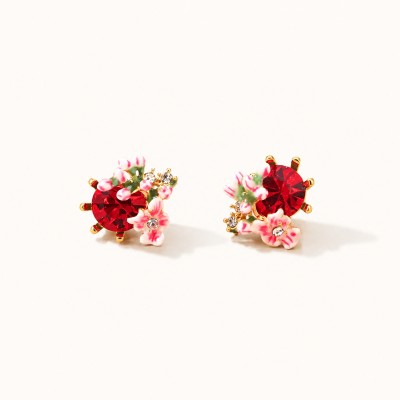 Pendientes Flor Rubi...