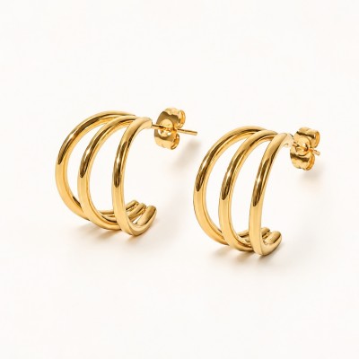 Pendientes triple aro de...
