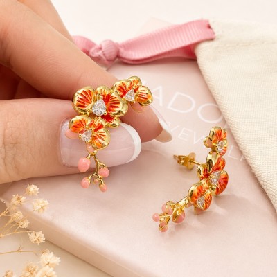 Pendientes Orquídeas