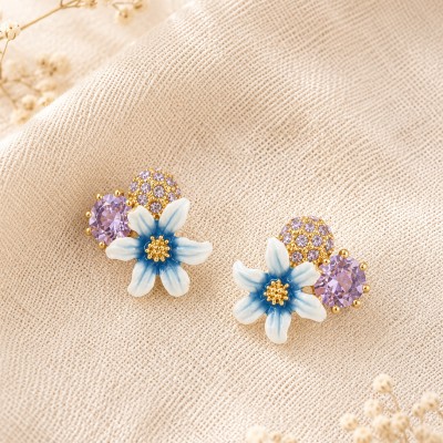 Pendientes Flor Celeste