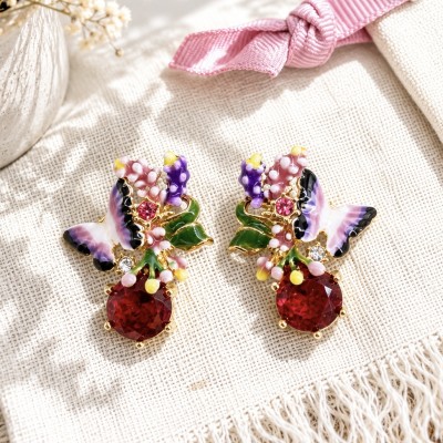 Pendientes Mariposa Rubí...