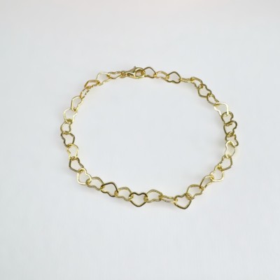 Pulsera Corazones Gold