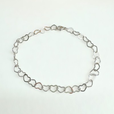 Pulsera Corazones Silver