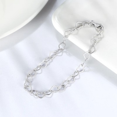 Pulsera Corazones Silver