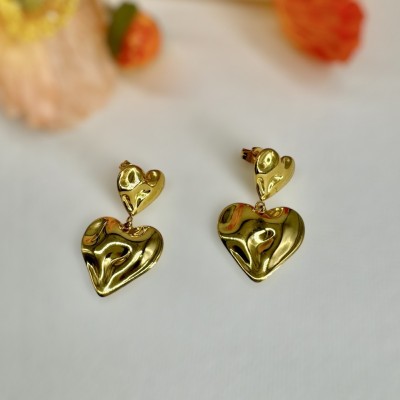 Pendientes Corazones Gold