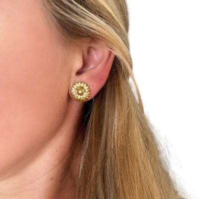 Pendientes Flor Gold