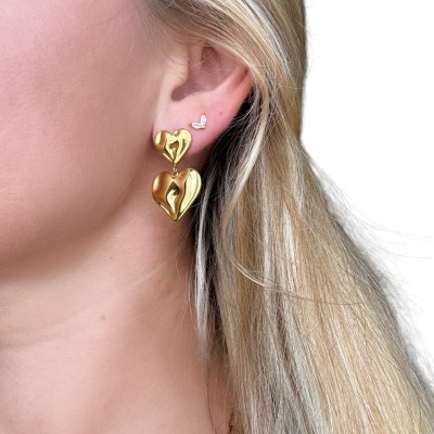 Pendientes Corazones Gold