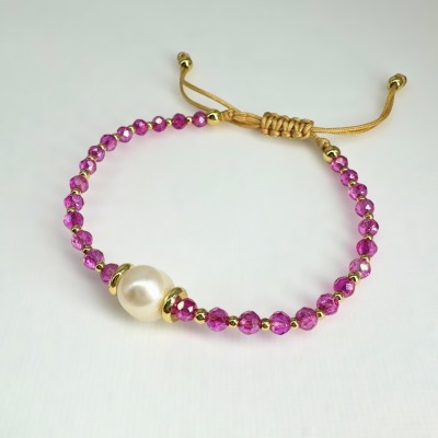 Pulsera Lily fucsia