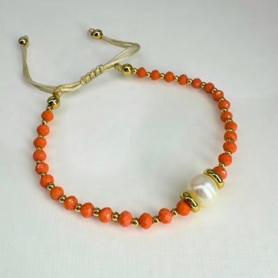 Pulsera Lily coral