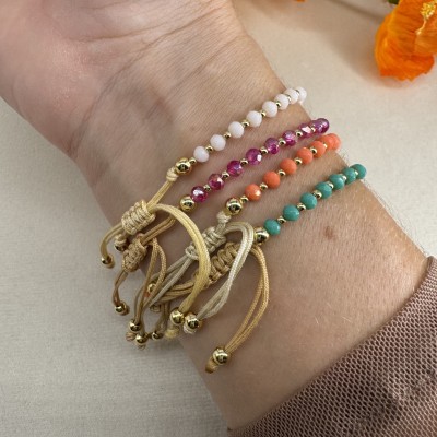 Pulsera Lily coral