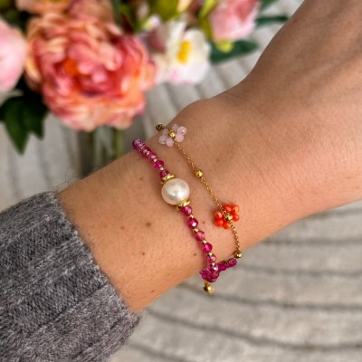 Pulsera Lily fucsia