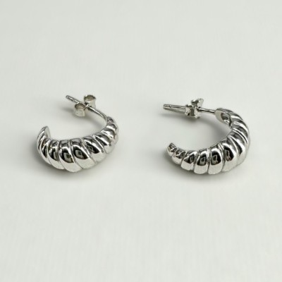 Pendientes Croissant Silver