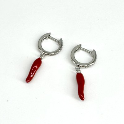 Pendientes Chili Silver