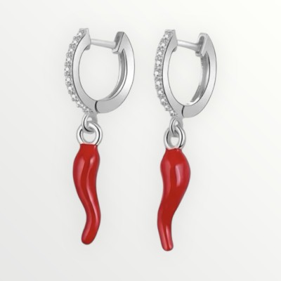 Pendientes Chili Silver