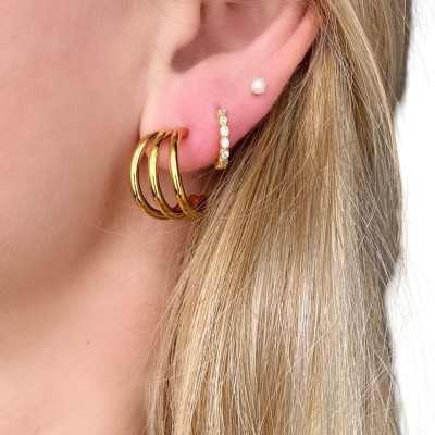 Pendientes triple aro de...